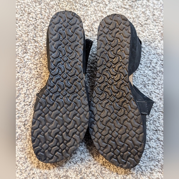 Black Alya Leather Flat Handcrafted Comfortfüße - Picture 3 of 6